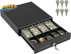 13 Electronic Cash Register Drawer for Point of Sale POS System with 4 Bill 5
