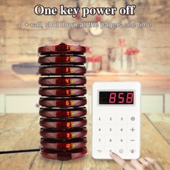 Retekess TD158 Wireless Paging Queuing Calling System 10 Coaster Cafe Clinic Bar