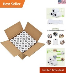 50 Rolls of 2 1/4″ x 50′ Biodegradable Thermal Receipt Paper for POS Systems