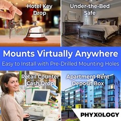Secure Wall-Mounted Cash Drop Box for Rent Checks & Keys – Easy Installation