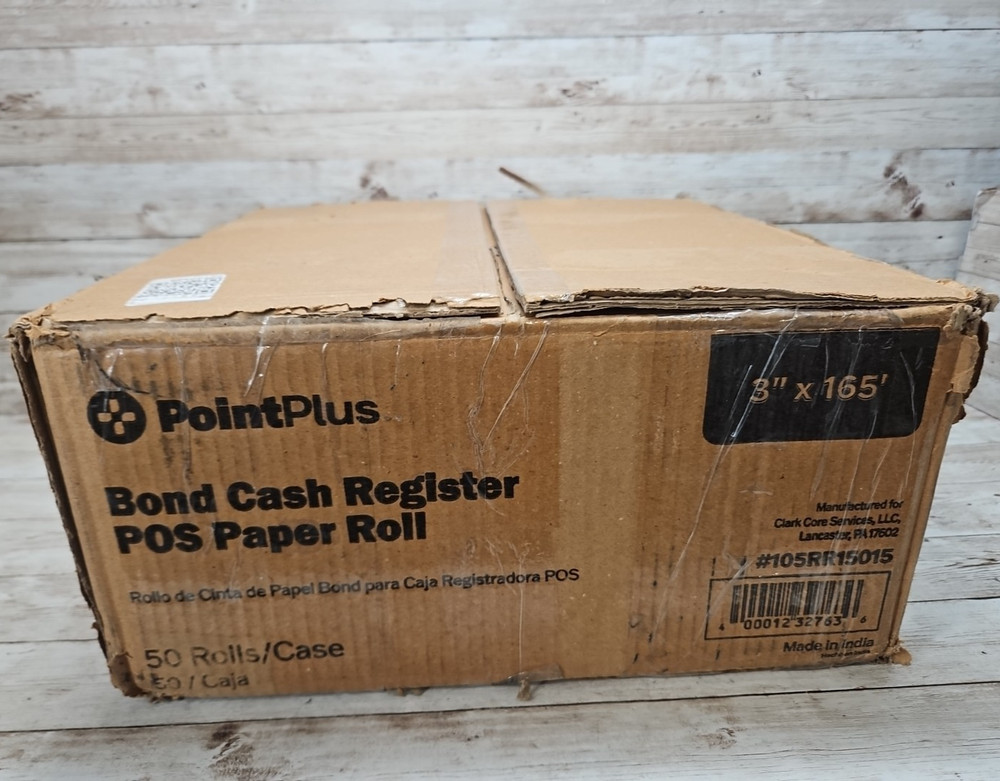 50 Rolls 3″ x 165′ 1-ply Bond POS/Cash Register/Adding Machine Paper Rolls
