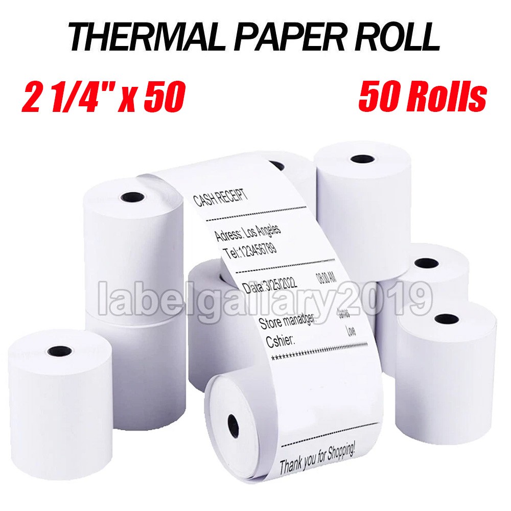 50 Rolls 2 1/4″ x 50 Thermal Receipt Cash Register Credit Card Paper BPA Free