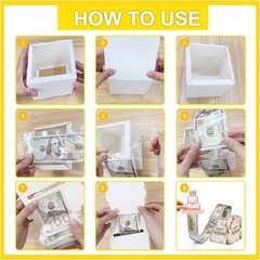 Simple Pink Birthday Money Box for Cash Pull Happy Birthday Boxes Gifts for M…