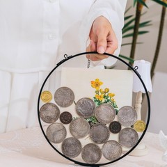 Deep Floating Glass 8 Inch Round Hanging Display Frame for Pressed Flowers, T…