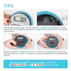 1.8L Blue2 Large Digital Coin Counting Piggy Bank LCD Counter US Money Jar