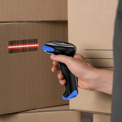 2D Bluetooth Barcode Scanner Wireless, 2500mAh Handheld Cordless USB Wired QR…