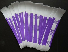 100 – Violet $2,000 Cash Money Self-Sealing Straps Currency Bands