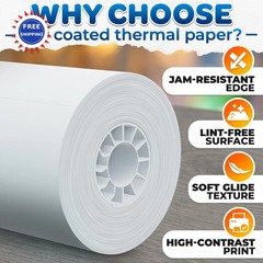 Adding Machine Tape 2 14 x 85 ft Rolls Compatible with Most Printing 3-Pack