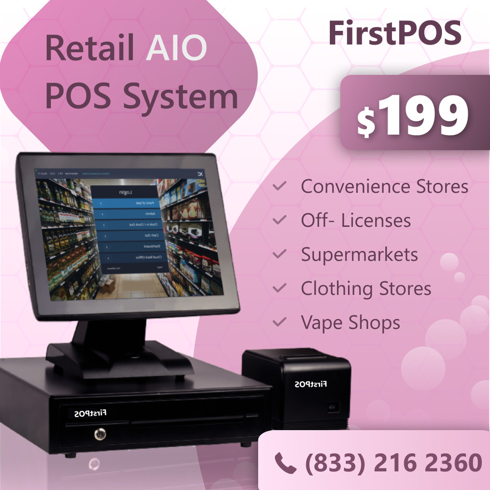 15” Touchscreen POS Cash Register Till System for all Retail Shops