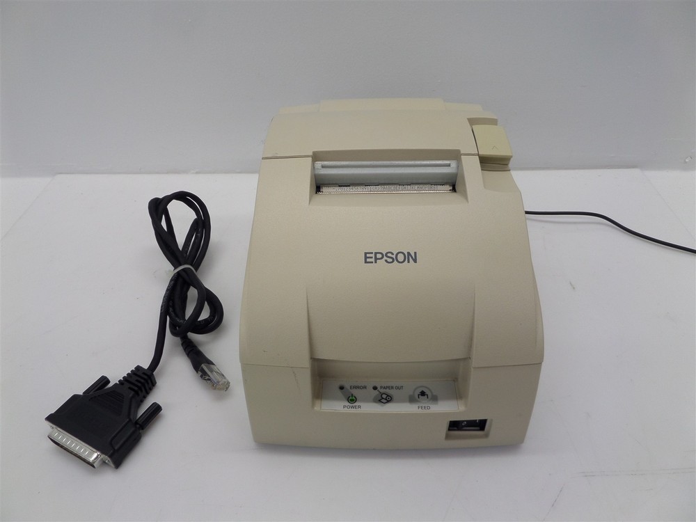 Epson TM-U220D POS Thermal Receipt Printer M188D w/ Power Supply