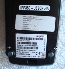 ingenico IPP350 Compact USB PoS Retail Magstripe+Chip Card Terminal+AC Adapter