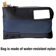 Locking Zippered BANK MONEY BAG 2 Keys BLUE cash Night Deposit MASTER LOCK 7120D