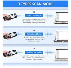 1D 2D Portable Inventory Scanner,JRHC Collector Counter 2.4G Wireless