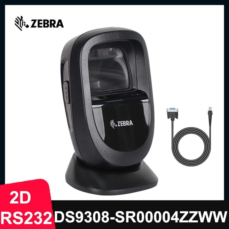Zebra DS9308-SR00004ZZWW 1D 2D Hands-Free RS232 Corded Barcode Scanner Reader