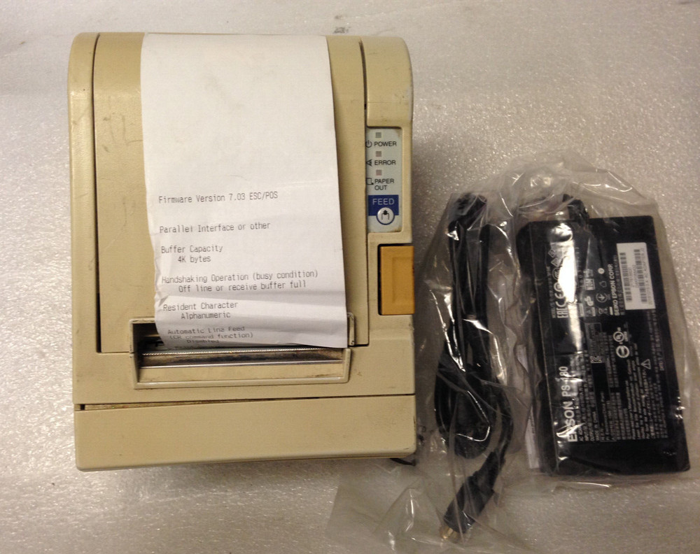 Epson TM-T88IIIP (Model: M129C) W/ Epson PS-180 AC Adapter