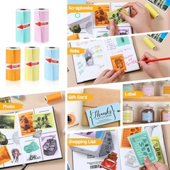 10 Rolls Print Pods Printing Paper, 57 X 25mm Inkless Self-Adhesive Printable…